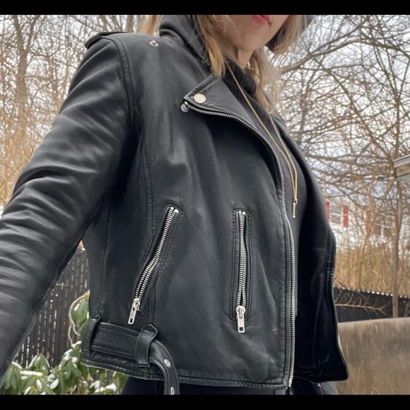 Vintage Genuine leather Moto jacket. - hand made in Vancouver BC - Picture 10 of 11